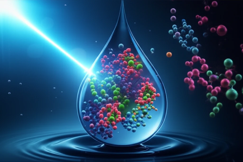 Microscopic view of Ga2O3-TiO2 nanocomposites breaking down herbicide molecules under UV light.