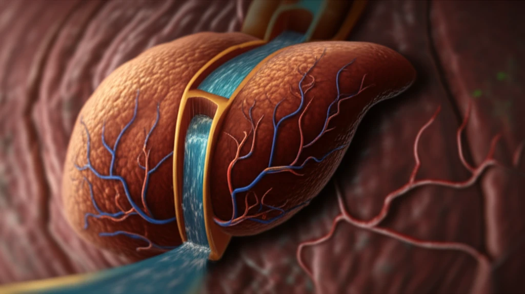 Amplatzer Vascular Plug blocking errant chest tube tract in liver.
