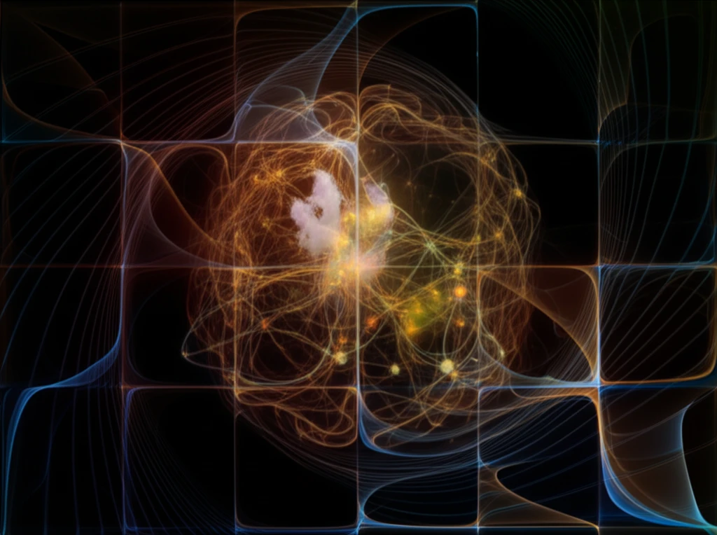 Abstract representation of brain training with neurofeedback.