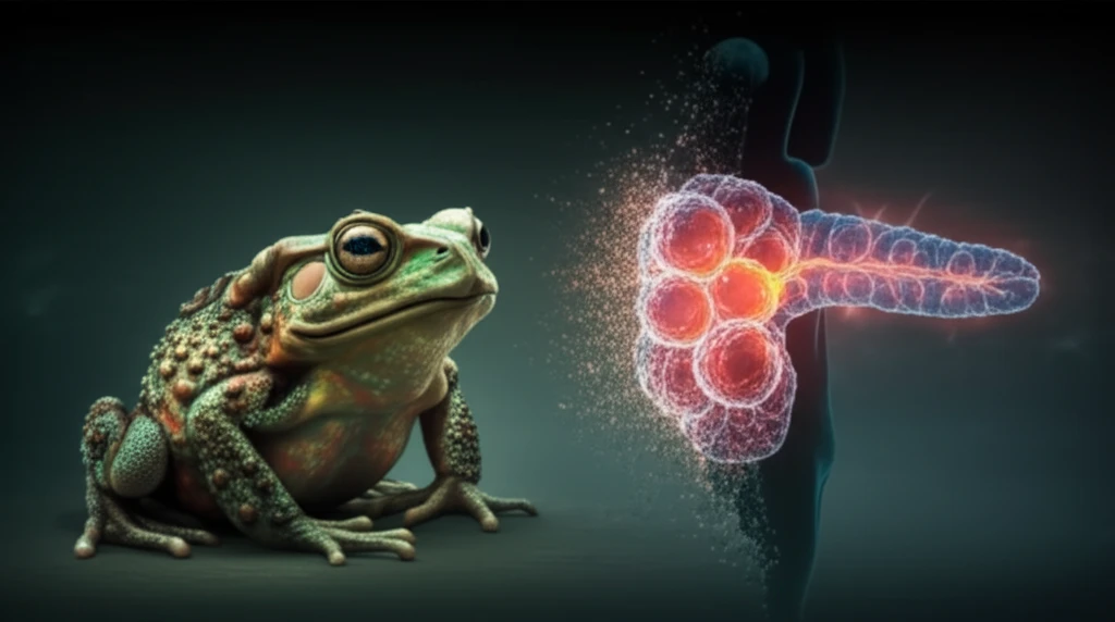 Toad venom compound disrupting pancreatic cancer cells.