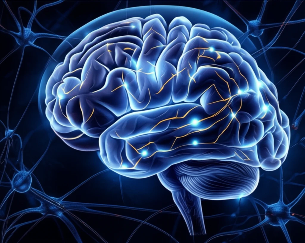 Brain rewiring: A surreal image of glowing neural pathways.
