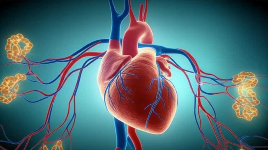 Illustration of a healthy heart intertwined with glowing APOL3 proteins, symbolizing new hope for cardiovascular health.