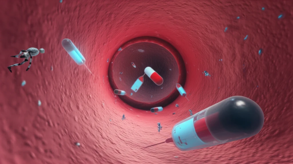 Nanobots delivering medicine in bloodstream