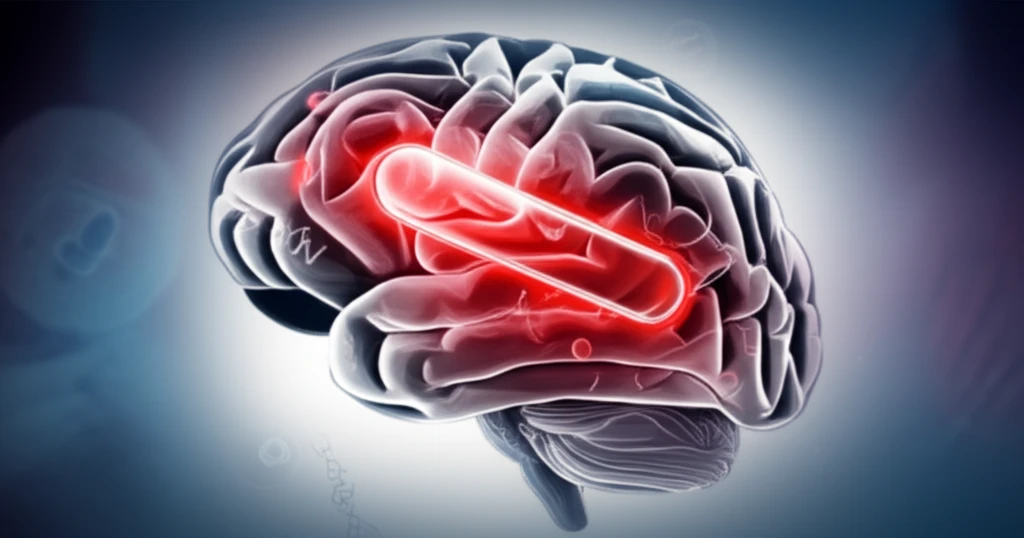 Blood sample forming the shape of a brain.