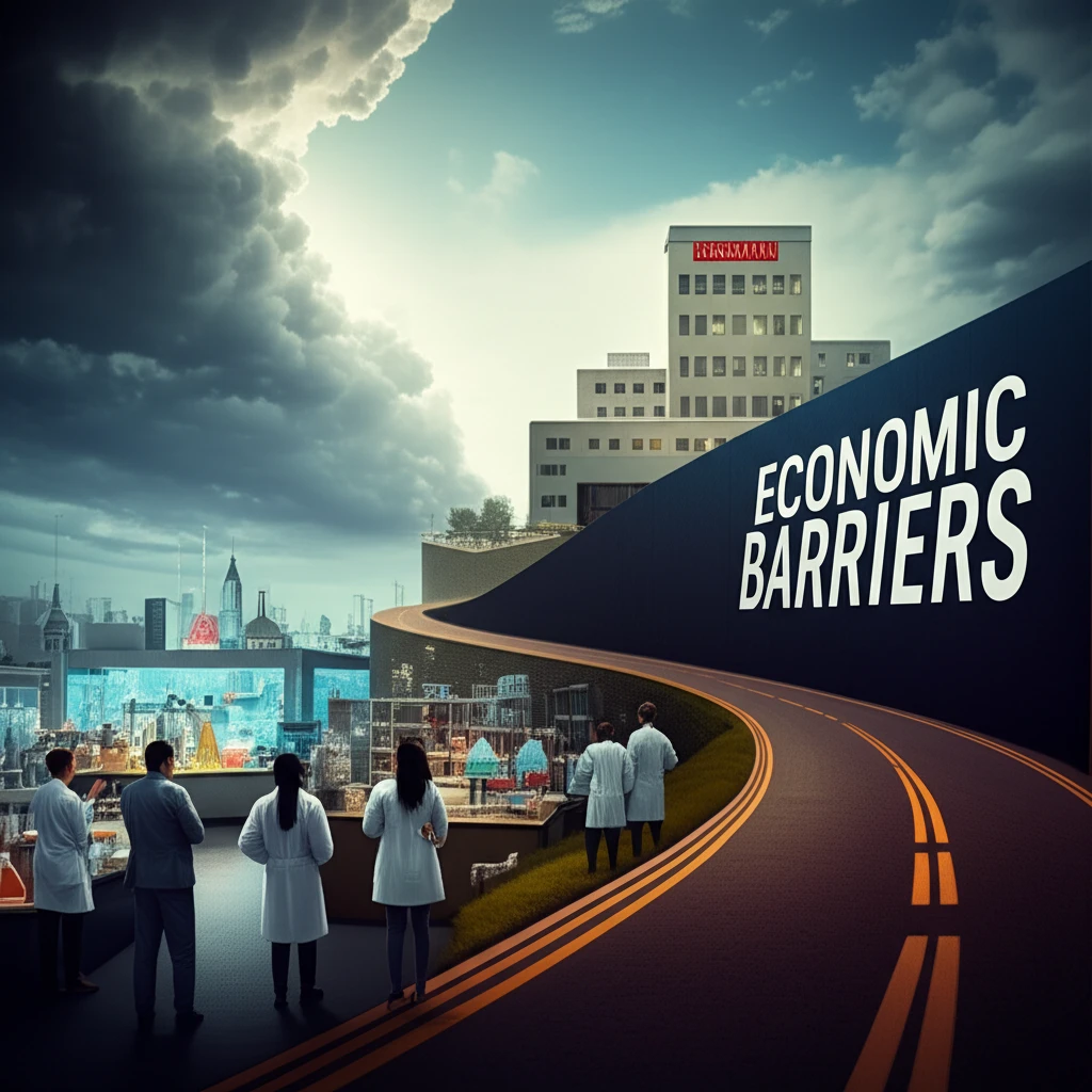 The road to antibiotic innovation blocked by economic barriers.