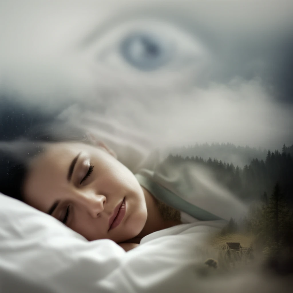 Surreal image representing sleep apnea-related vision risk