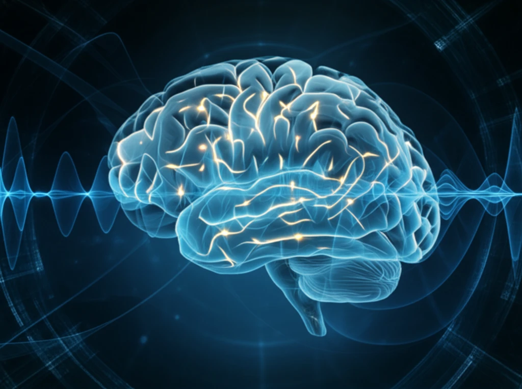 Brain with glowing pathways, symbolizing tinnitus relief through neuroplasticity