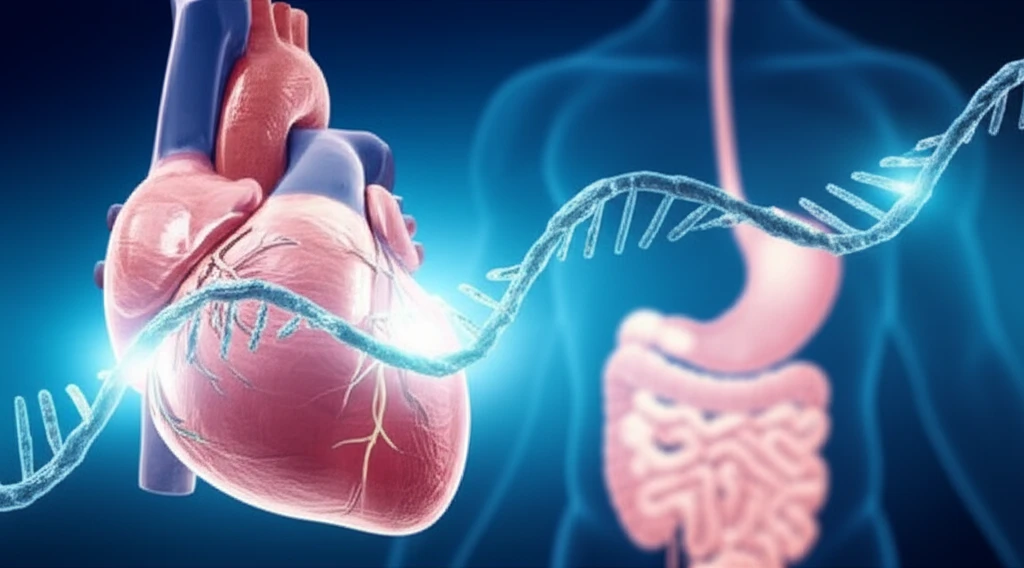 Heart and miR-133a surreal illustration linking gastric surgery and heart issues