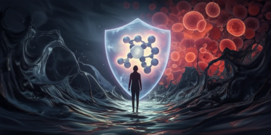 A person shielded by melatonin from chemotherapy.