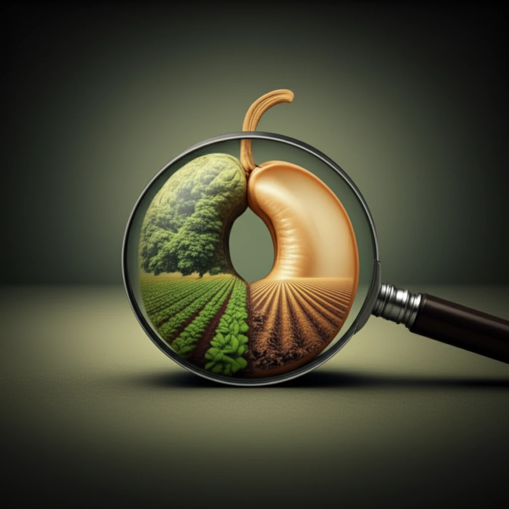 Comparison of organic and conventional cashew farming methods.