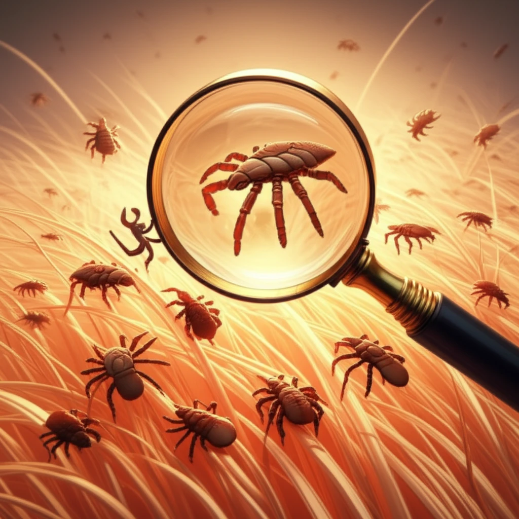Effective head lice treatments battling infestations, with a magnifying glass hovering above.