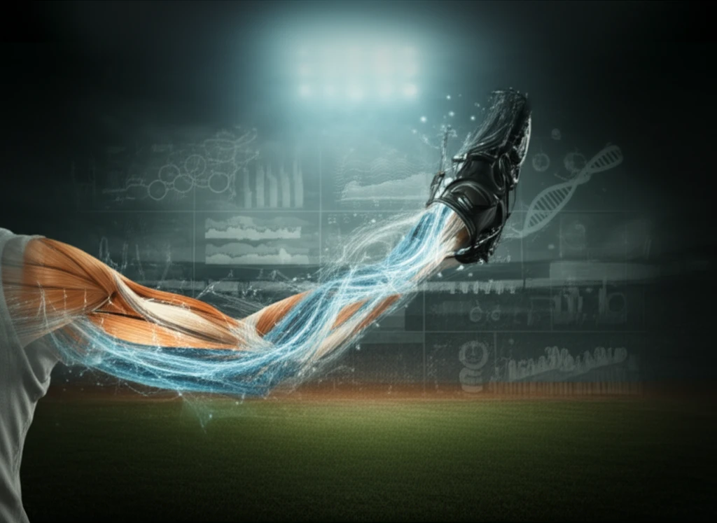 Surreal illustration of a baseball pitcher's arm transforming into a flexible river, symbolizing range of motion and injury prevention.