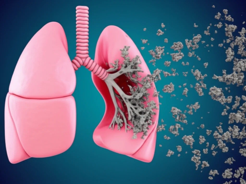 Illustration symbolizing recovery from emphysema through bronchoscopic lung treatment.