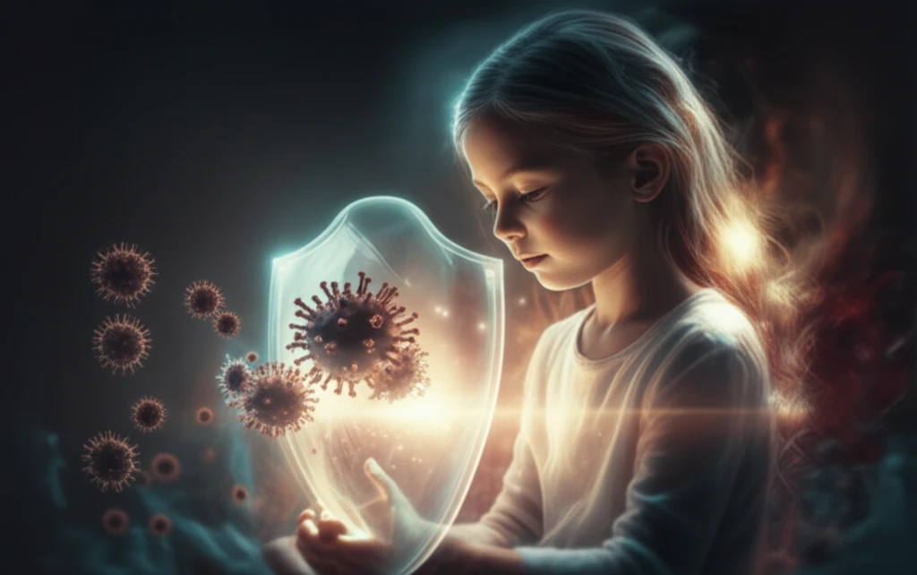 A child with lupus is protected by a vaccine-generated shield against Hepatitis A.