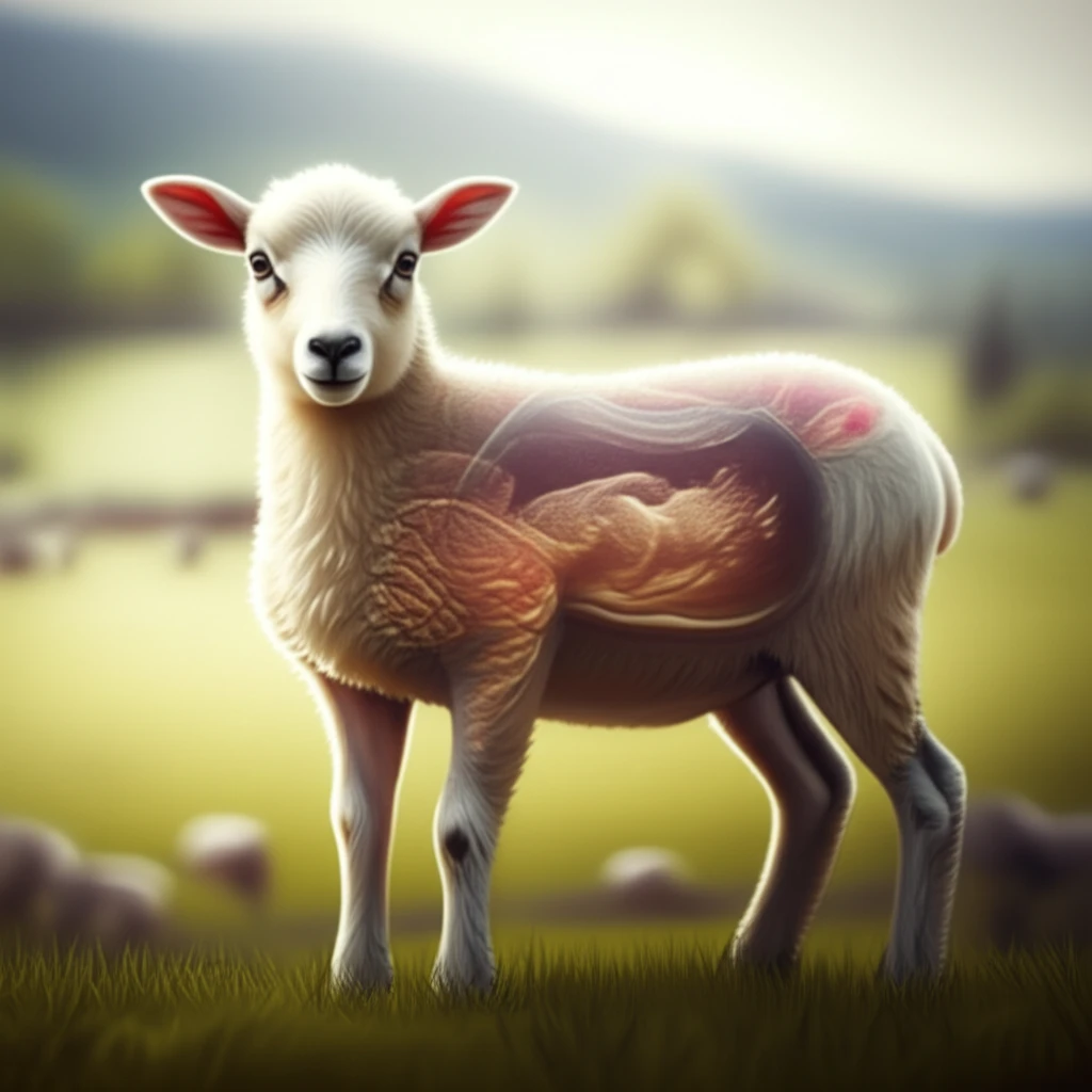 Ultrasound image of ram testicles for fertility assessment.