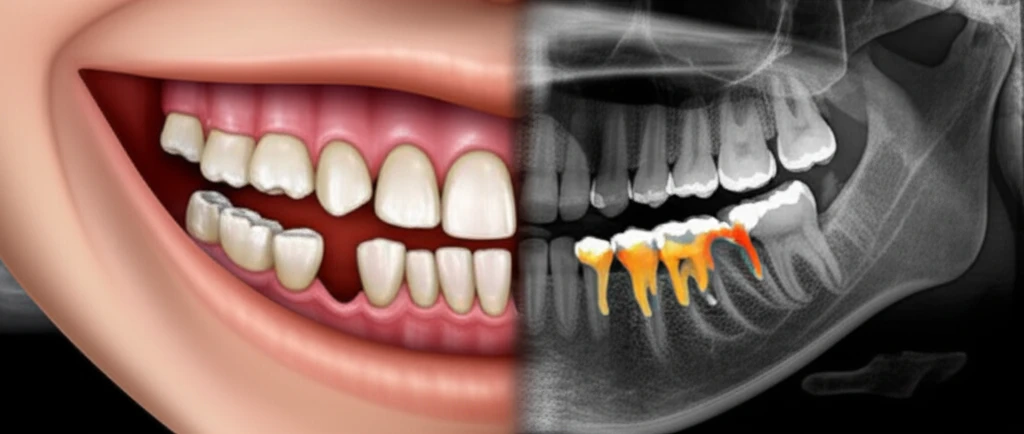 Comparative visualization of mixed dentition analysis using X-ray and CBCT imaging.