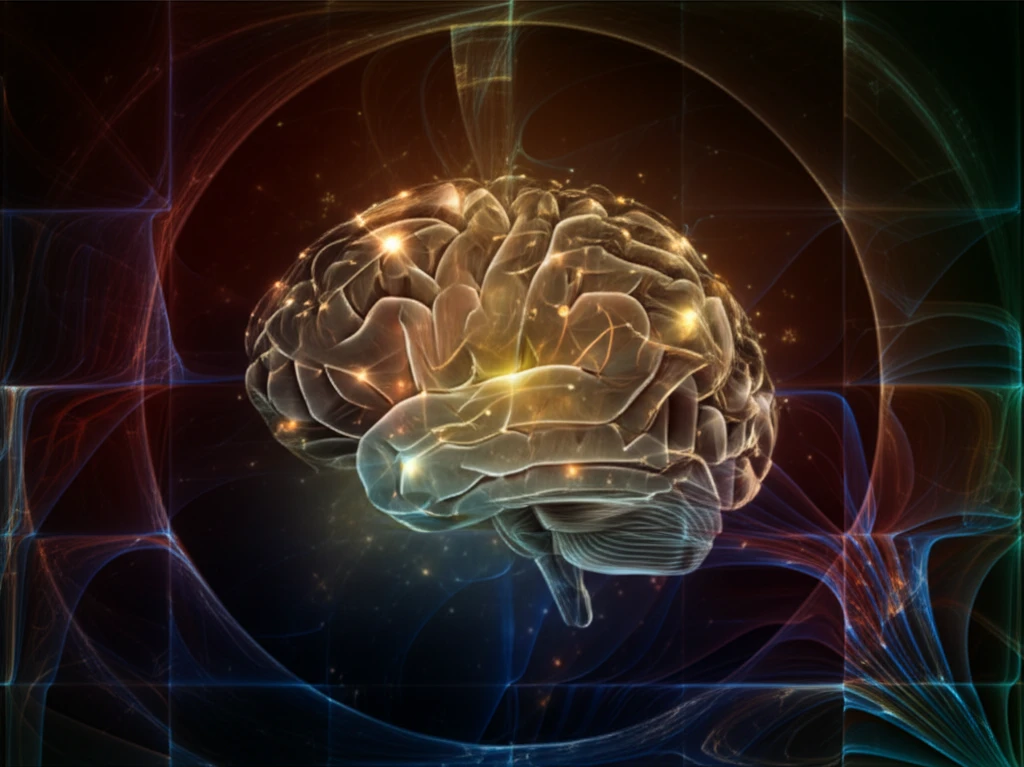 Illustration of a brain representing cognitive function and quality of life in glioblastoma treatment.