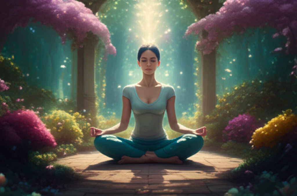 Person meditating peacefully, representing mindfulness and inner peace.