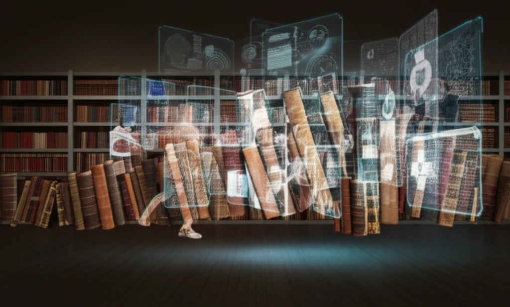 Symbolic illustration of health library transitions