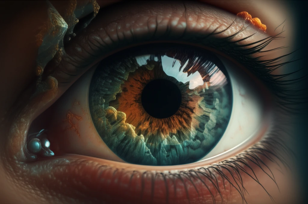 3D visualization of subretinal fluid in an eye affected by central serous chorioretinopathy.