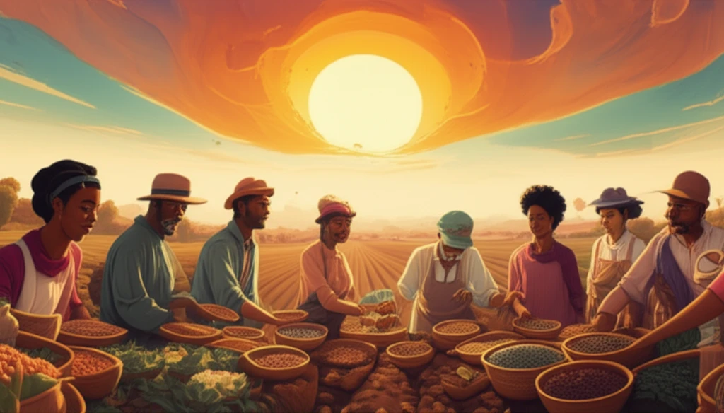 Farmers exchanging seeds and knowledge
