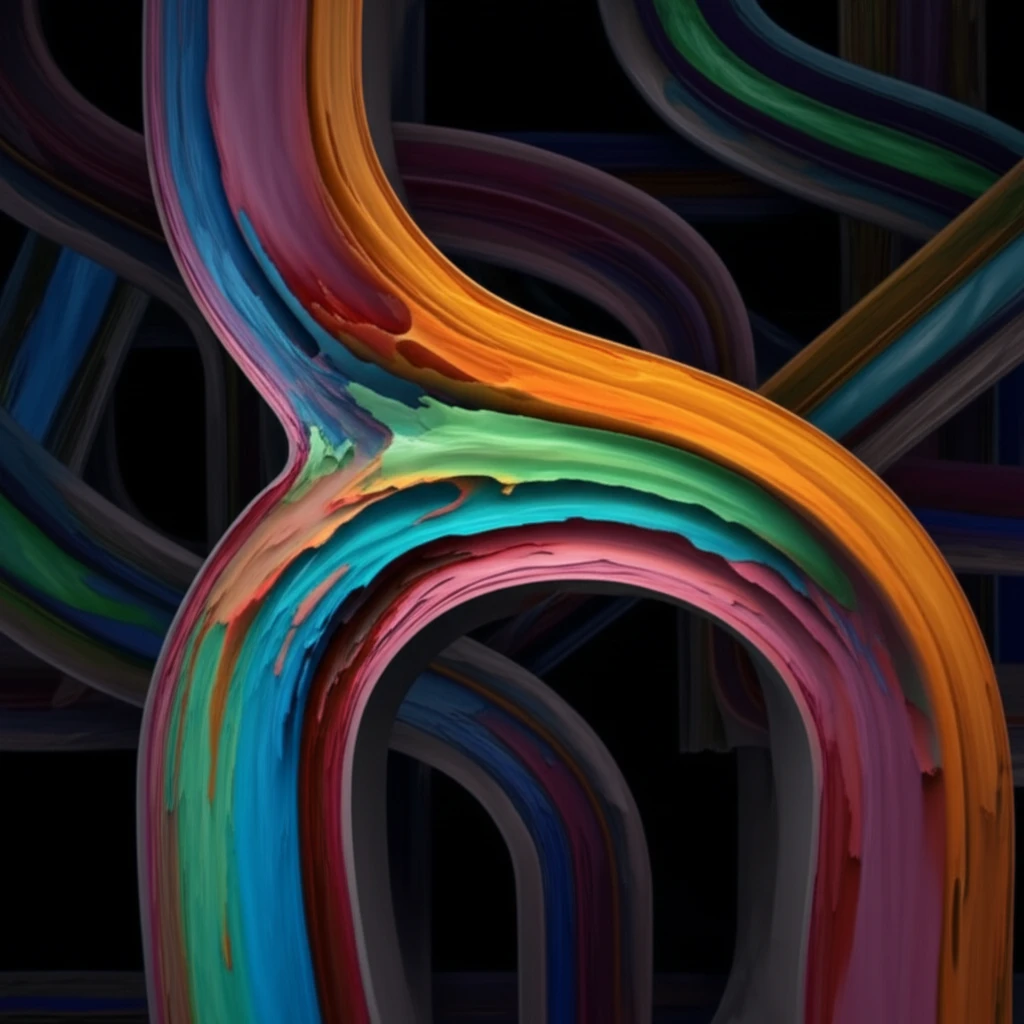 Fluid flowing through complex channels with a highlighted bend, visualizing fluid dynamics and energy losses.