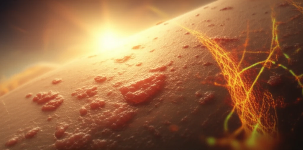 Healing skin affected by actinic keratosis