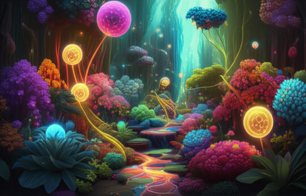 A thriving garden with vibrant plants, symbolizing optimal conditions for growth and resilience.