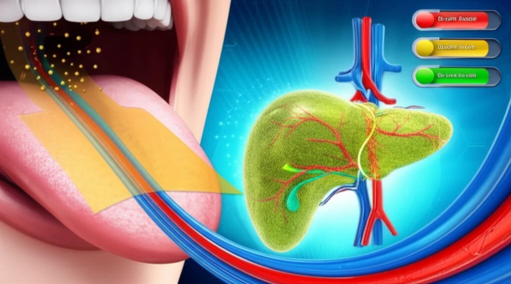 Glimepiride oral thin film dissolving, showing nanosized particles being absorbed.