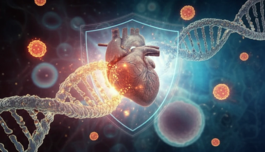 A heart protected by a DNA shield against reactive oxygen species.