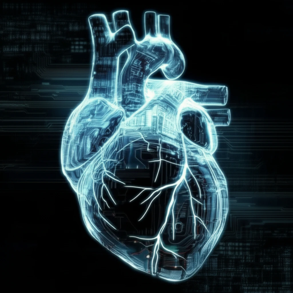 Digital illustration of a heart with clear and noisy electrical signals, symbolizing the challenges of AFib mapping.