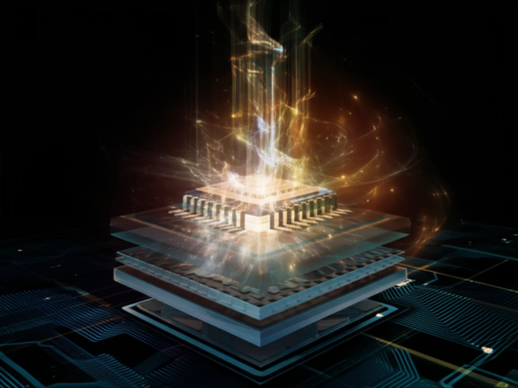 Conceptual image of gate stack engineering in semiconductors.