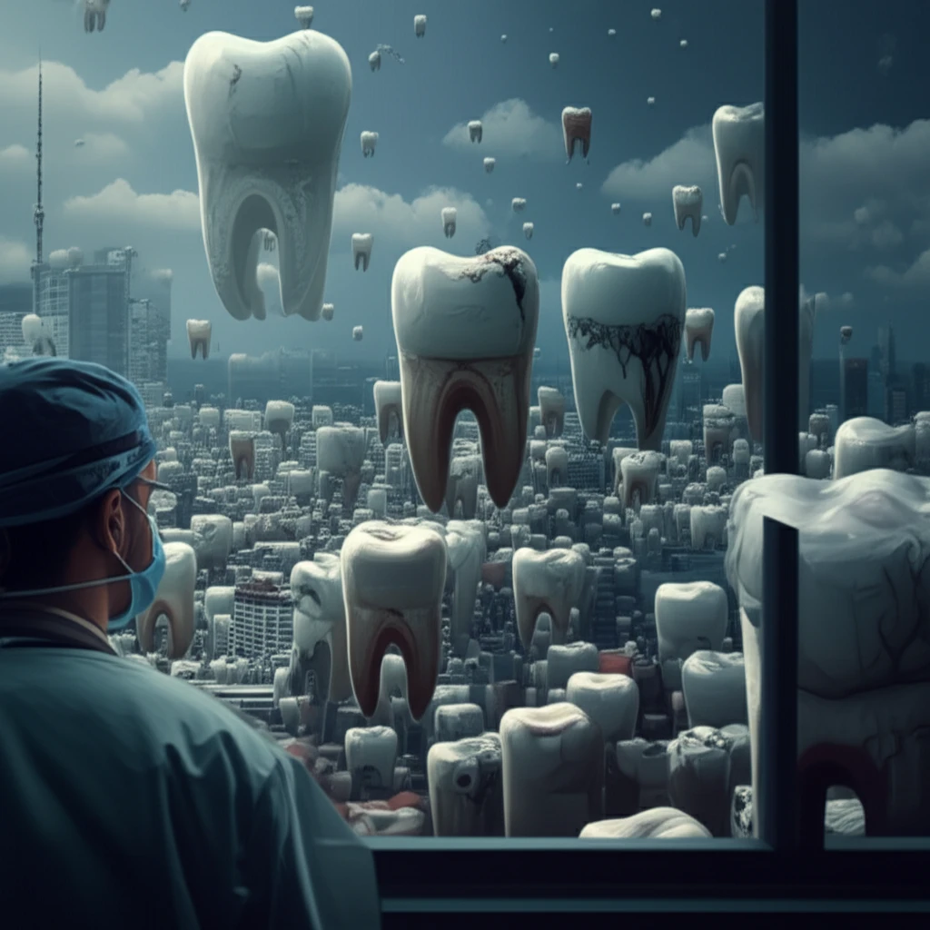 A cityscape of teeth illustrating the challenges and successes in restorative dentistry.