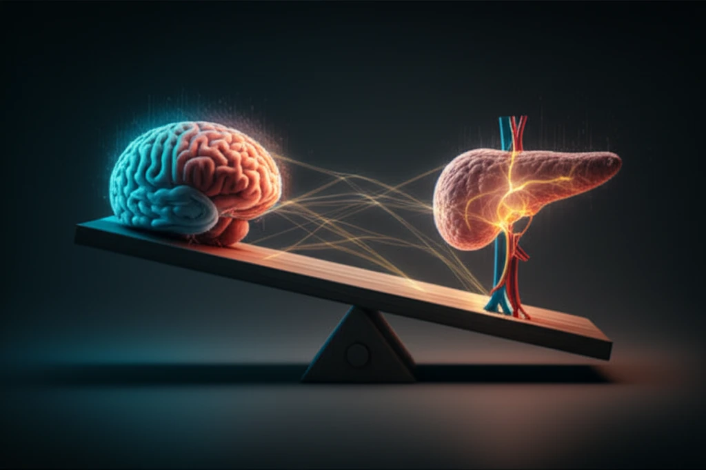 Illustration of the connection between diabetes and depression through the cholinergic system
