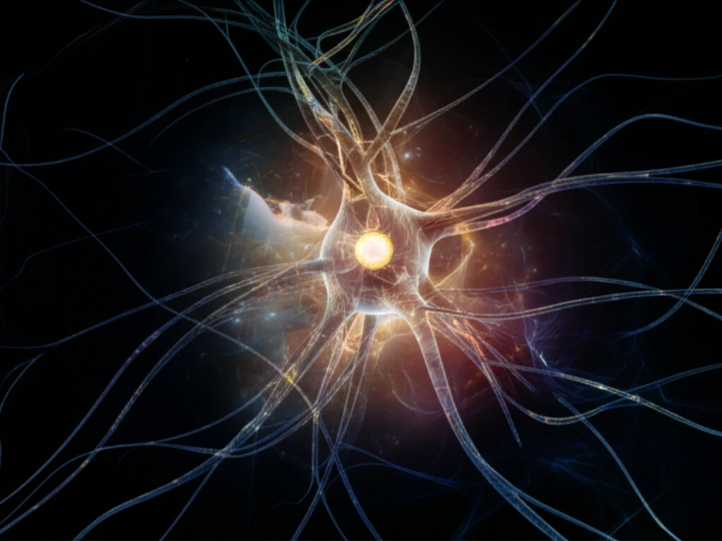 Illuminated nerve pathways representing advancements in neuromuscular research.