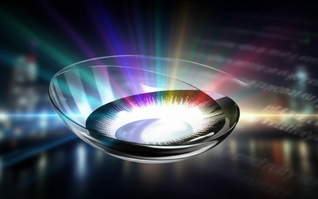 Multifocal Contact Lens Refracting Light
