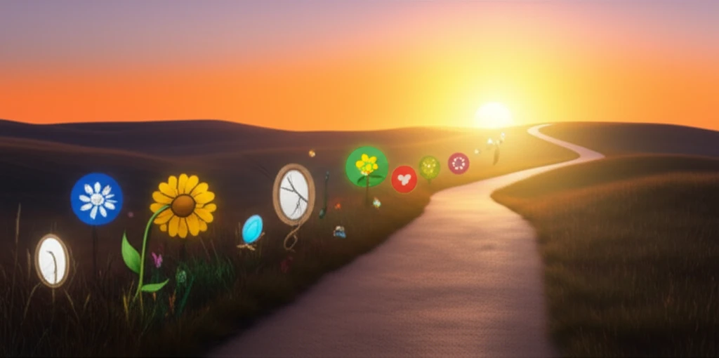 A winding path toward a hopeful sunrise, symbolizing the journey to cancer diagnosis through non-specific symptoms.