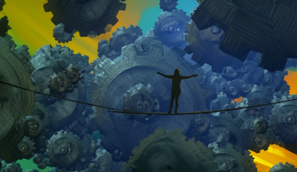Surreal illustration of biological rhythms and bipolar disorder management.