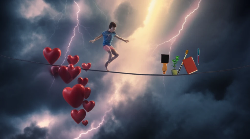 Teenager balancing empathy and self-care, illustrating the importance of balance in positive youth development.