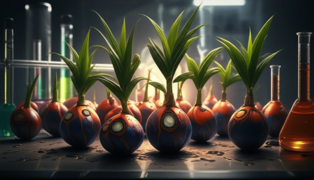 Oil Palm Seedlings Treated with Growth-Enhancing Chemicals