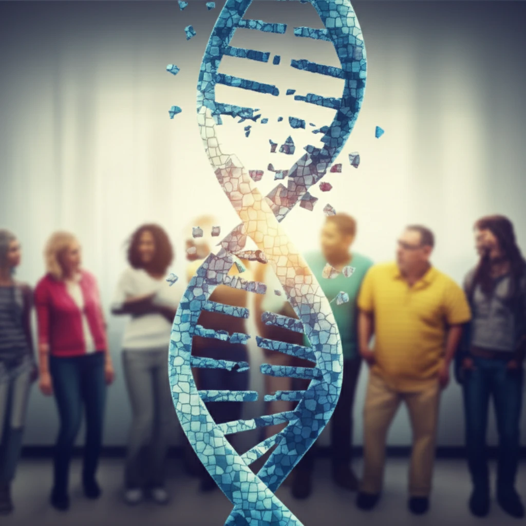 Mosaic DNA Helix Symbolizing Turner Syndrome Research