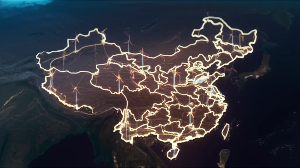 A digital illustration of China's energy landscape, showing the disparity in energy consumption across different regions.