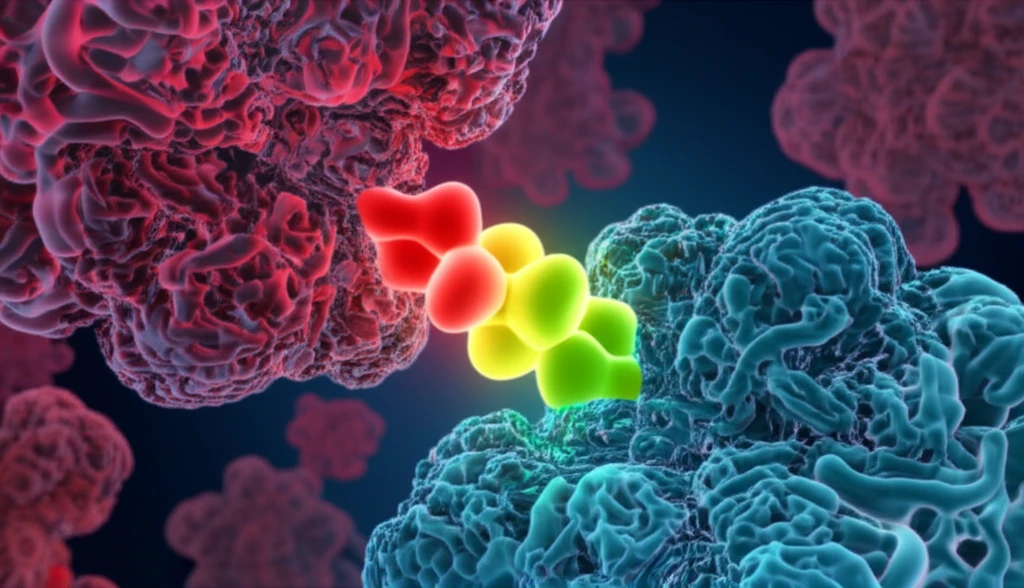 Microscopic view of CD16 receptors with a highlighted amino acid influencing antibody binding.