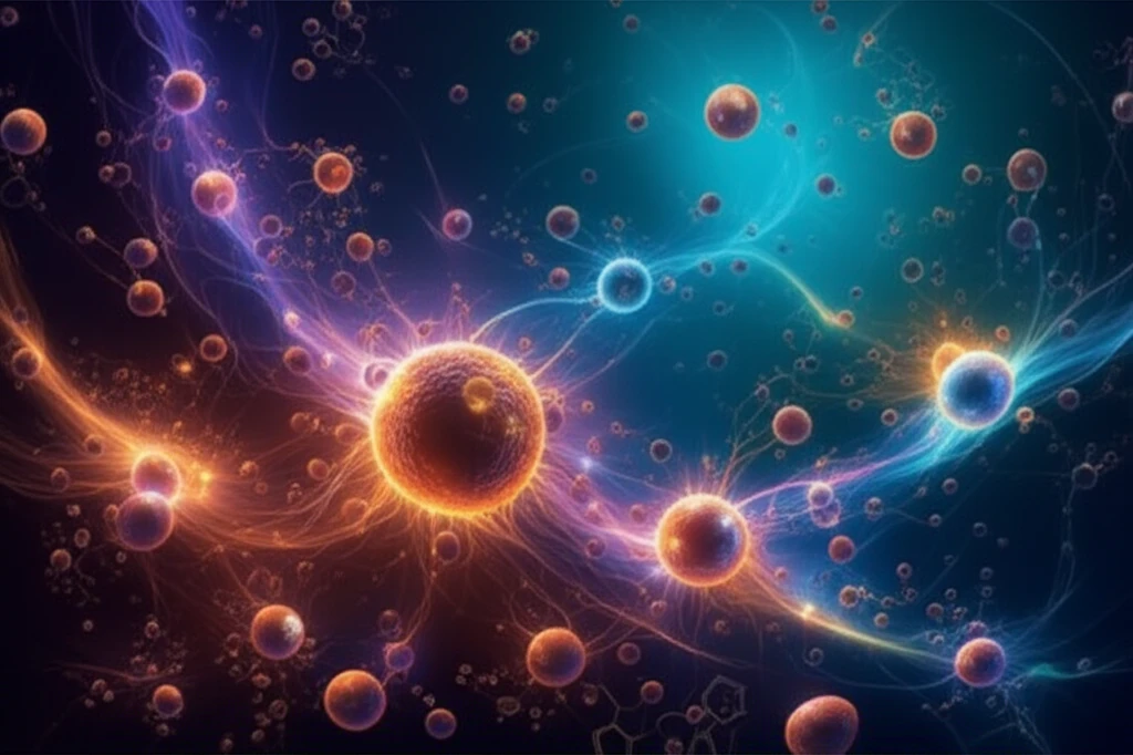 Microscopic bacteria communicating in the ocean using chemical signals.