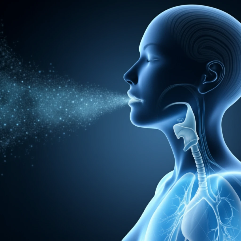 Illustration showing the connection between healthy lungs and a healthy mouth.