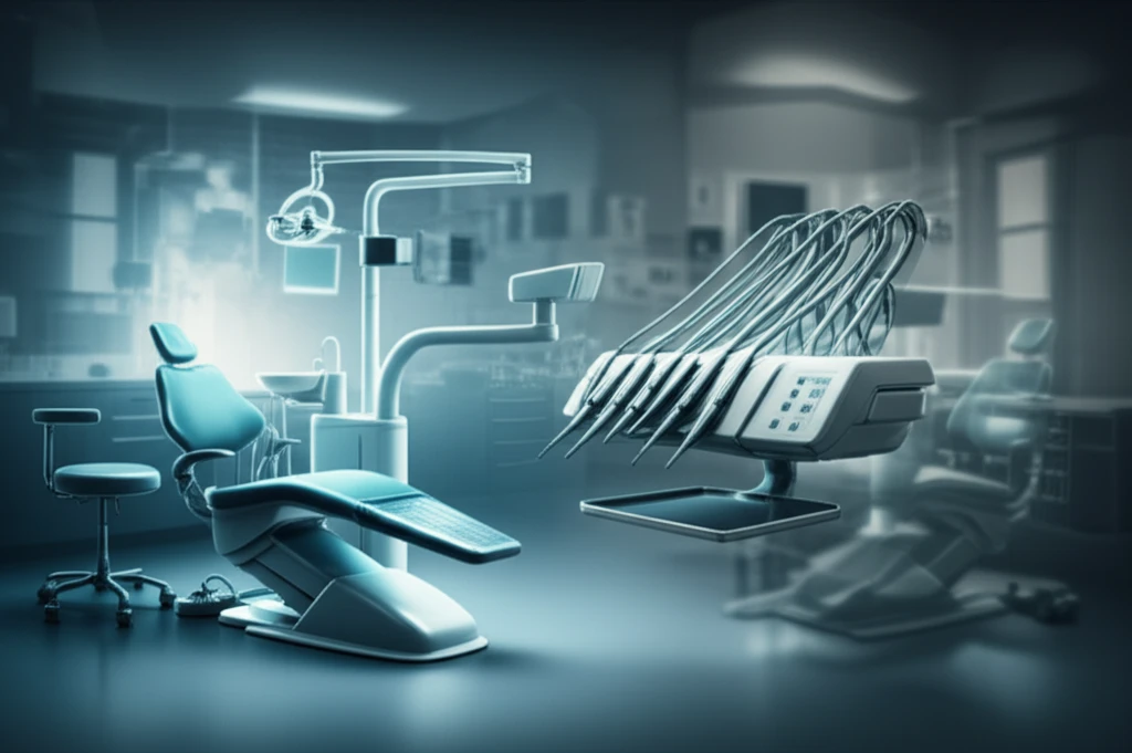 A modern dental clinic contrasted with an older, less equipped clinic, symbolizing the quality gap in dental care.