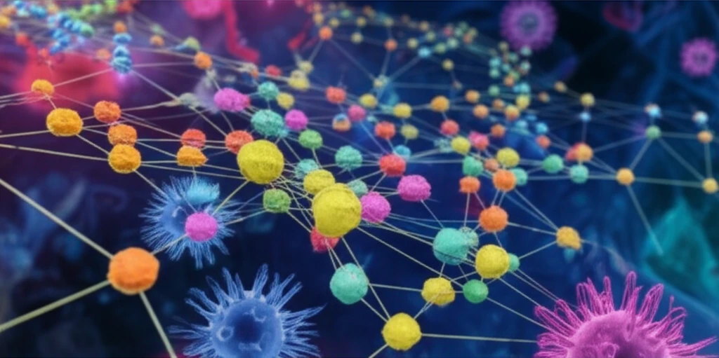 Network of genes and proteins representing IBD regulators