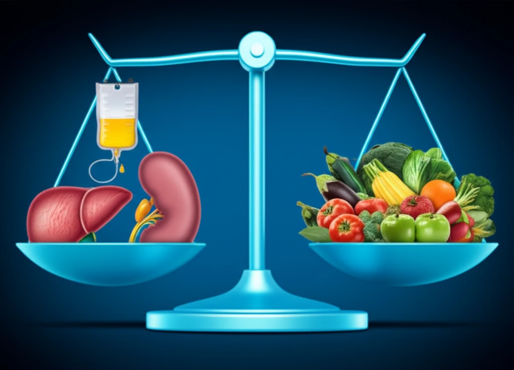 Metabolic scale symbolizing Gaucher's disease treatment and improved nutritional health.
