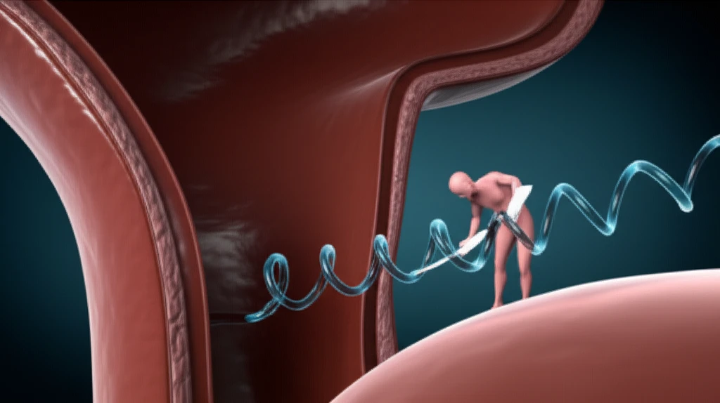Illustration of lidocaine application on a ureteral stent