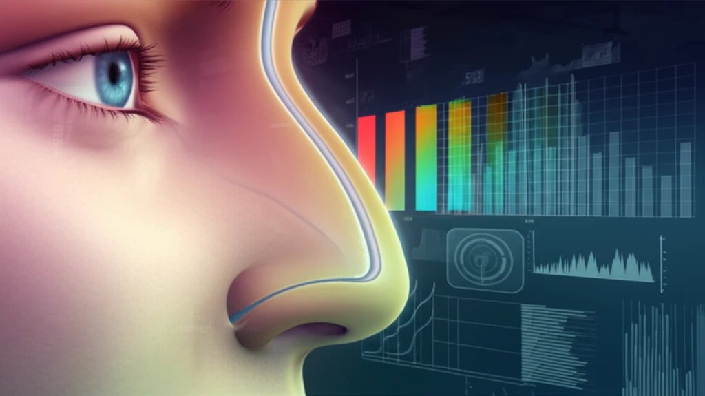 Illustration of nasal septum with varying degrees of deviation.